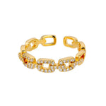 J'ador Paris Rings Gold Link Chain Ring