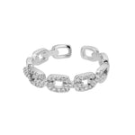 J'ador Paris Rings Silver Link Chain Ring