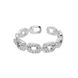 J'ador Paris Rings Silver Link Chain Ring