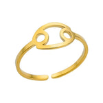 J'ador Paris Rings Cancer Zodiac Sign Ring
